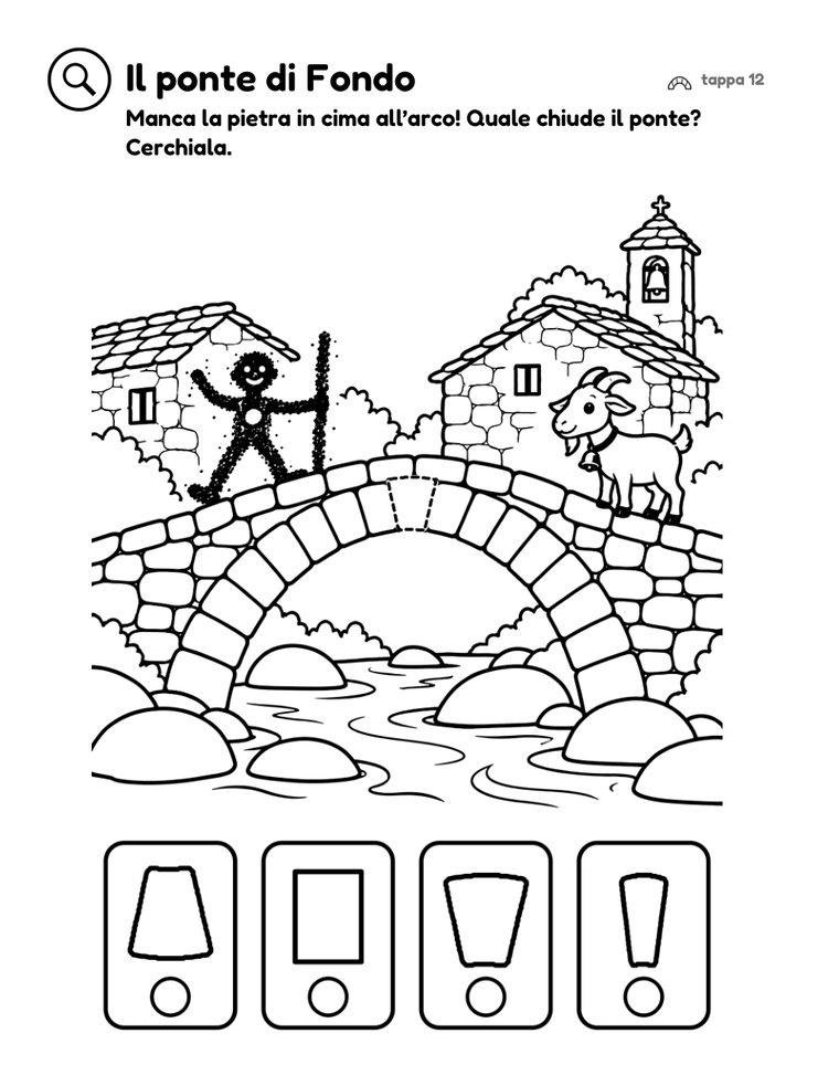 Tappa «Il ponte di Fondo»: quale pietra chiude l'arco del ponte