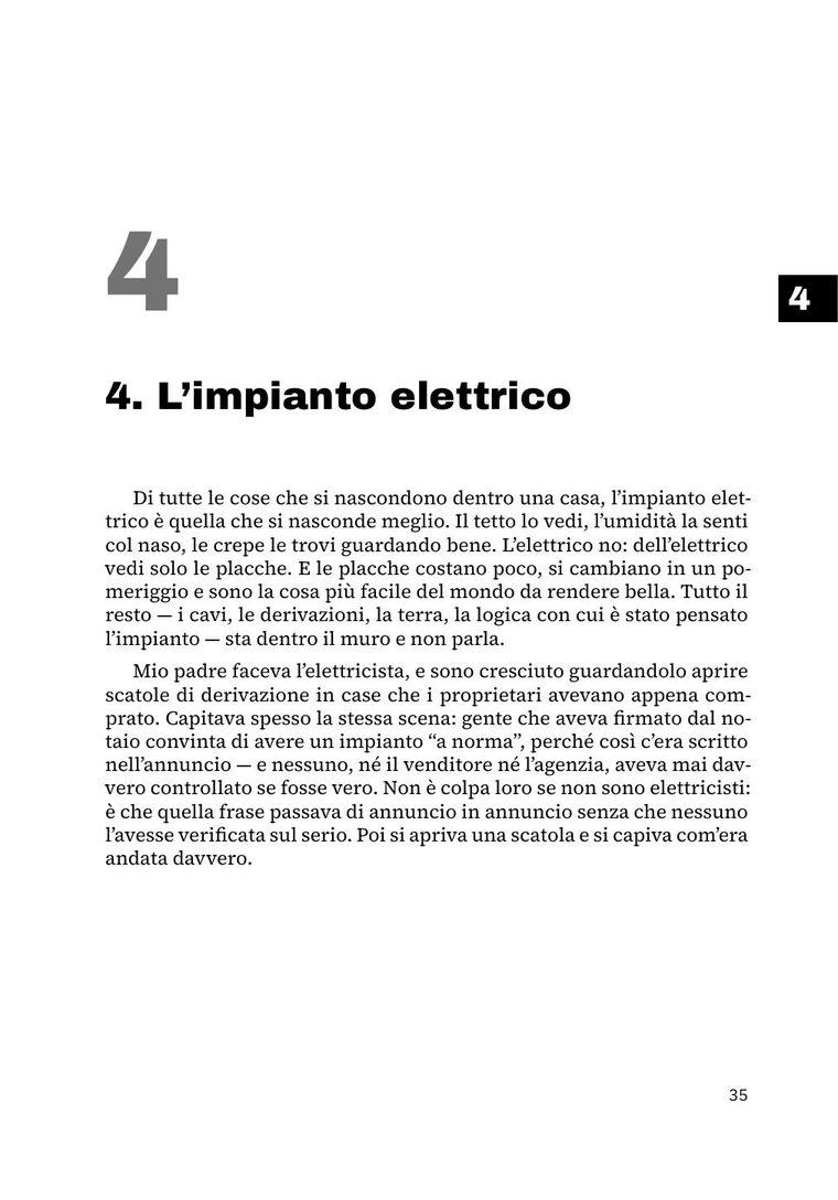 Apertura del capitolo 4, «L'impianto elettrico»