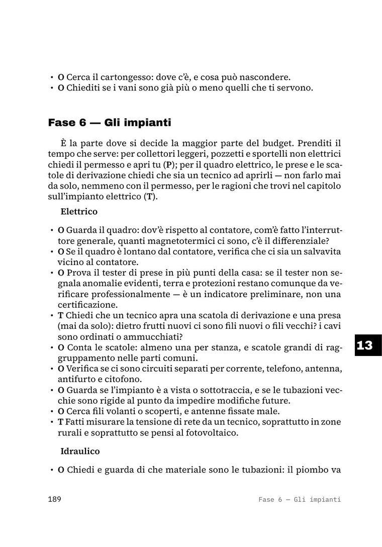 La checklist del sopralluogo, fase 6: gli impianti, voce per voce