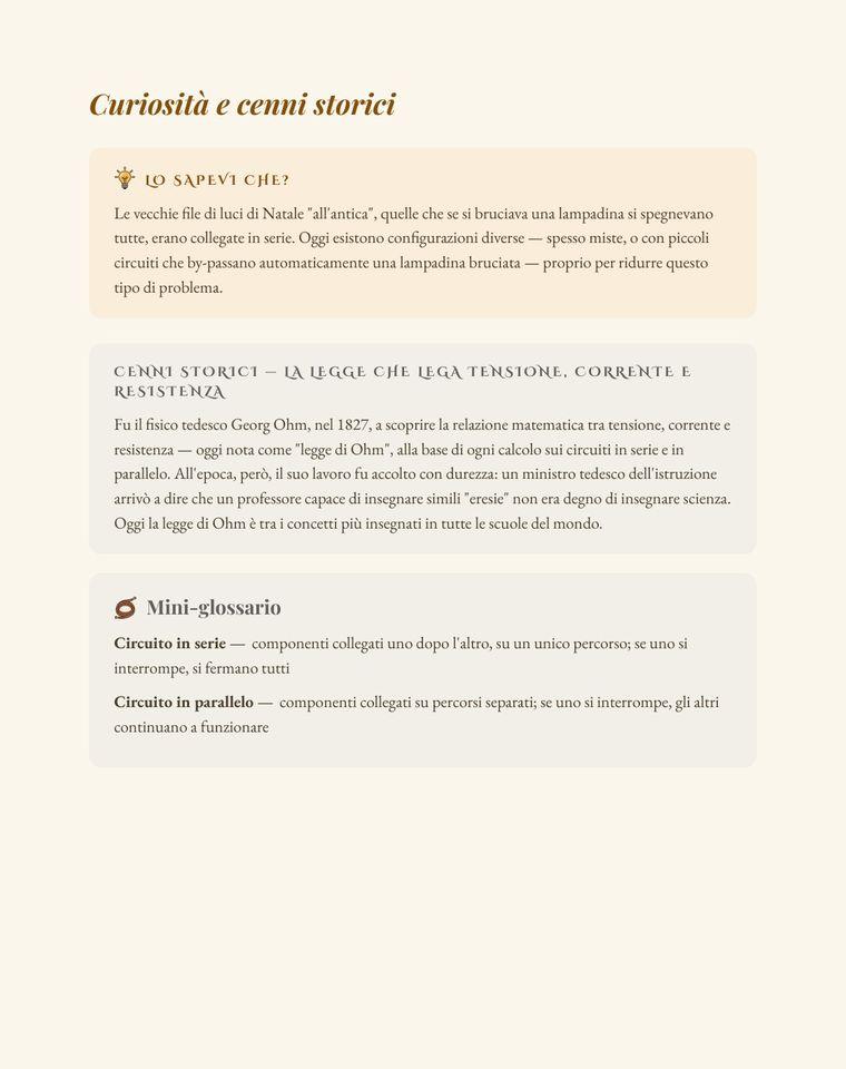 Pagina di curiosità e cenni storici con il mini-glossario di fine capitolo