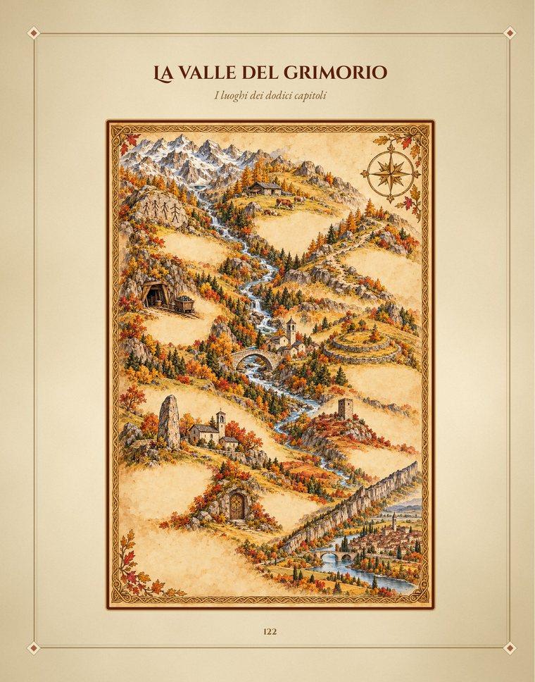 «La valle del grimorio»: la cartina dei dodici luoghi del libro
